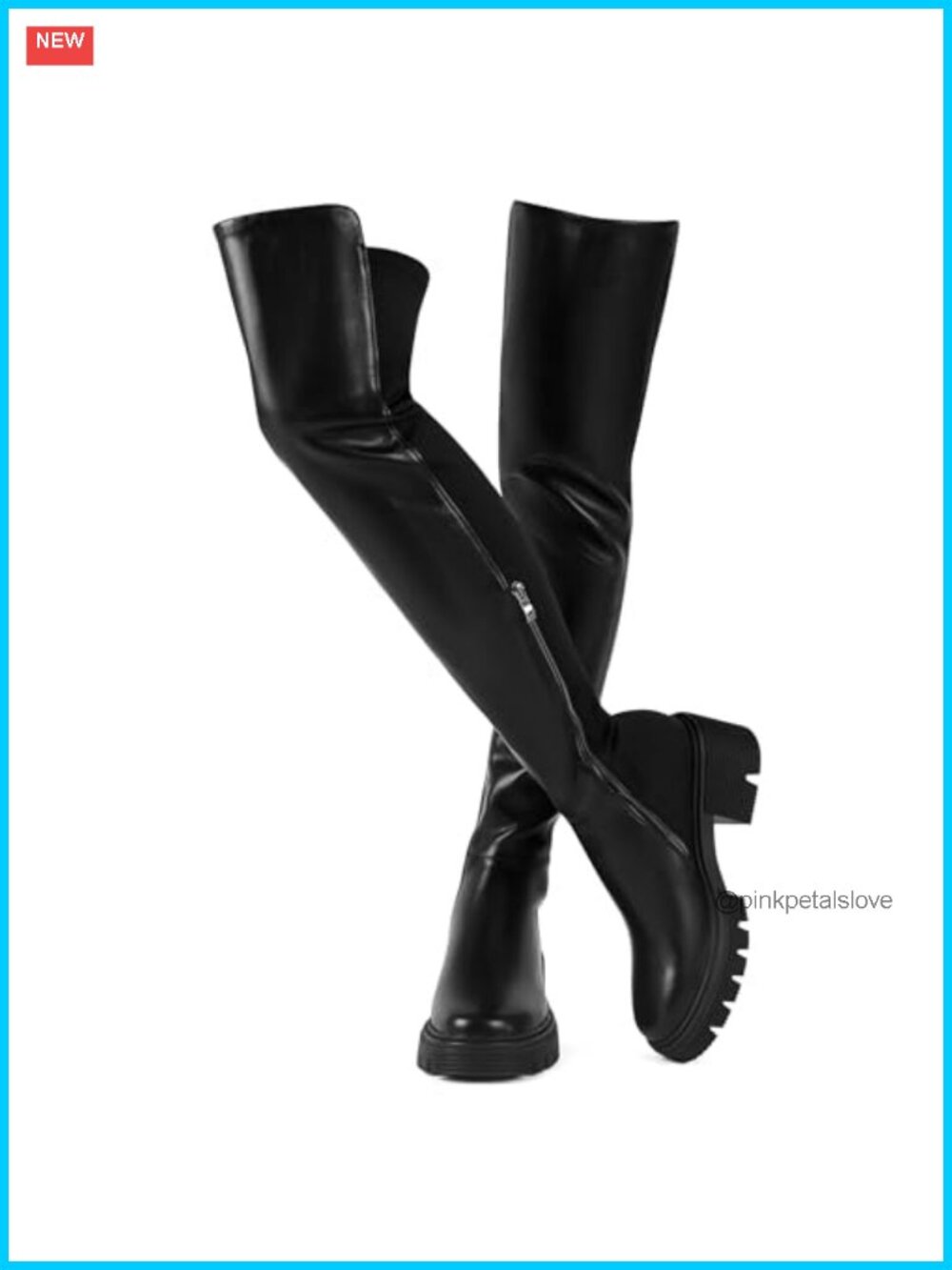 Suede Thigh High Over The Knee Boots Platform Chunky Heel Stretch Zip